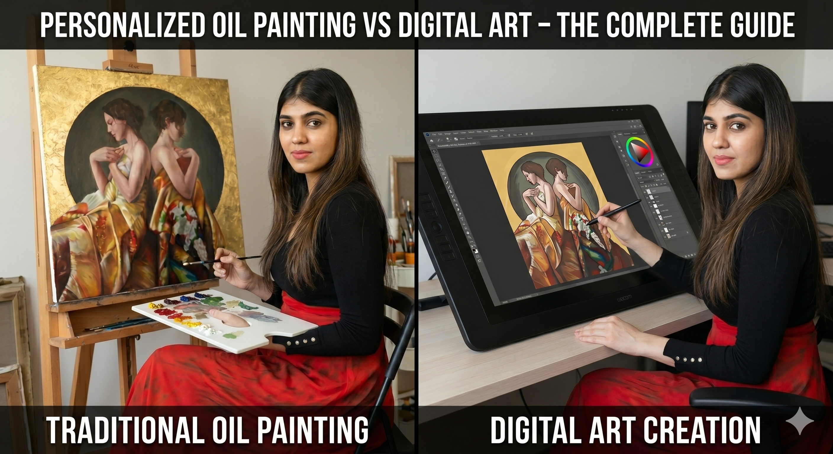 Personalized oil Paintings in Chennai (Oil Painting Vs Digital painting)