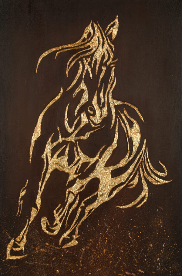 Horse - Gold Leaf - Acrylic