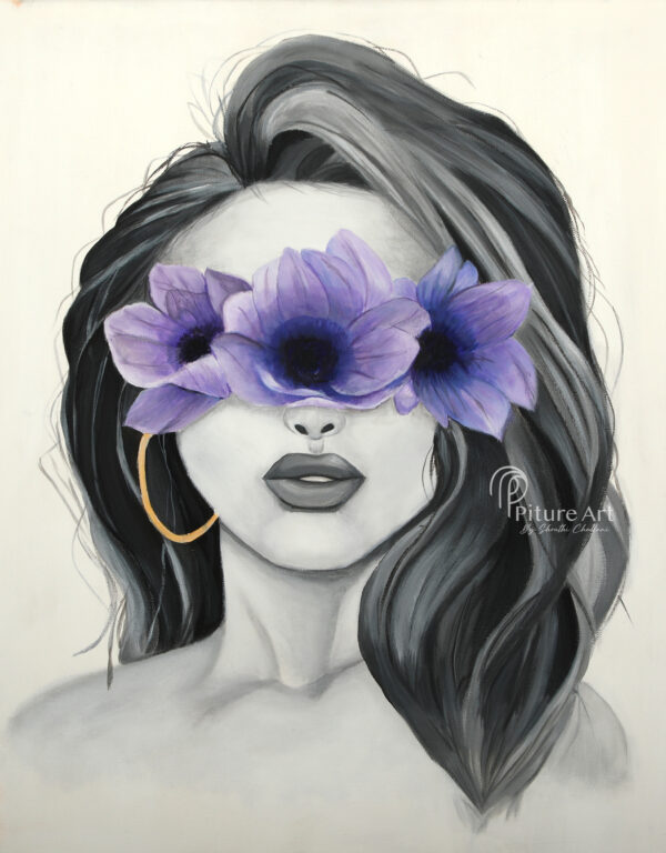 Floral Mask Girl - Image 4