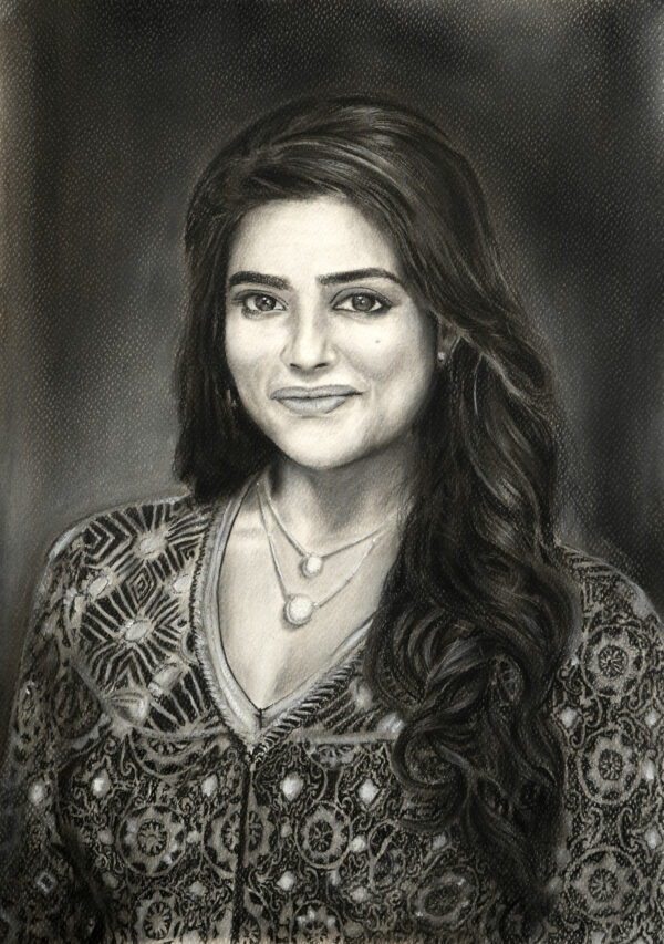 Celebrity charcoal portrait